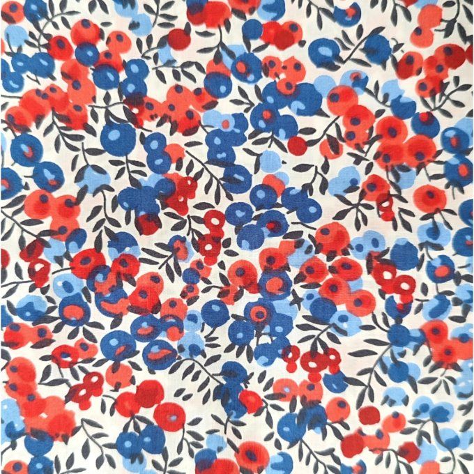 Pochette aimantée personnalisable fleurs bleu blanc rouge